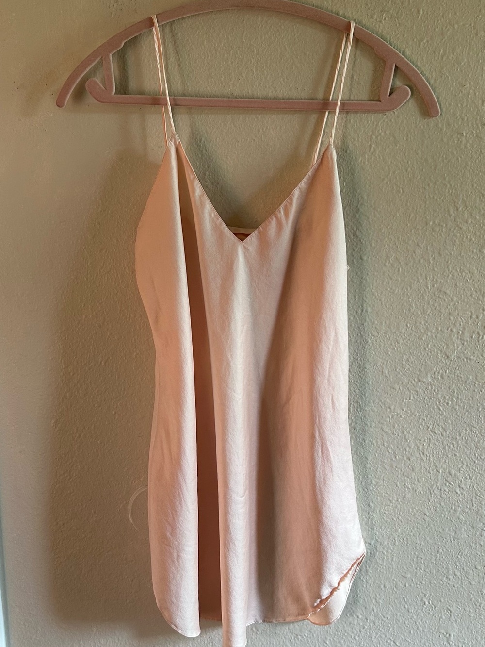 Y2K Victoria's Secret Gold Label 100% Silk Pale Pink Babydoll Slip Dress Large